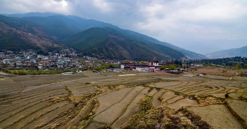 Thimpu dzong from a view point