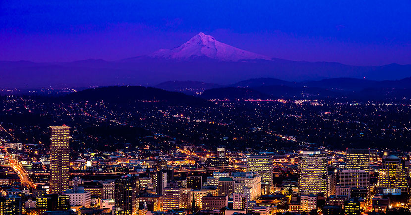 Portland Skyline from Pittock Mansion